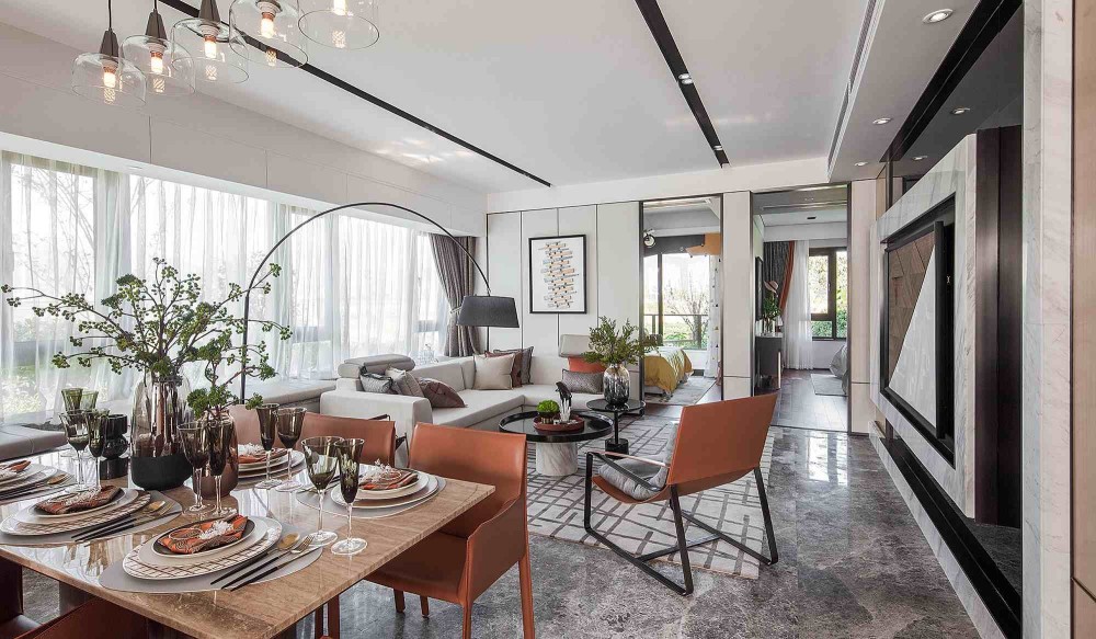 北欧风格室内家装案例效果图-客餐厅 北欧风格室内家装案例效果图-客餐厅