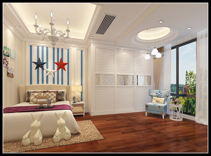 欧式风格室内装修设计效果图-东湖洲花园四居160平米-室内装修设计儿童房 欧式风格室内装修设计效果图-东湖洲花园四居160平米-室内装修设计儿童房