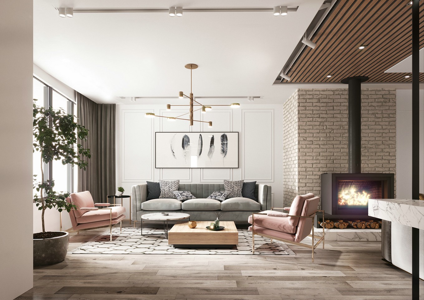 佛山装修公司北欧风格室内装修效果图-客厅 佛山装修公司北欧风格室内装修效果图-客厅