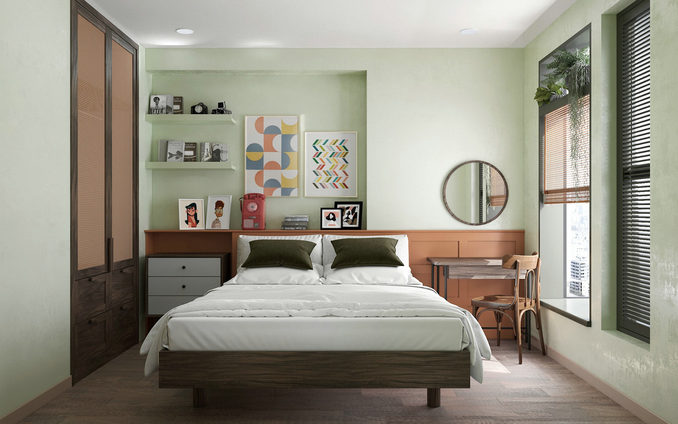 佛山装修公司北欧风格室内装修效果图-主卧 佛山装修公司北欧风格室内装修效果图-主卧